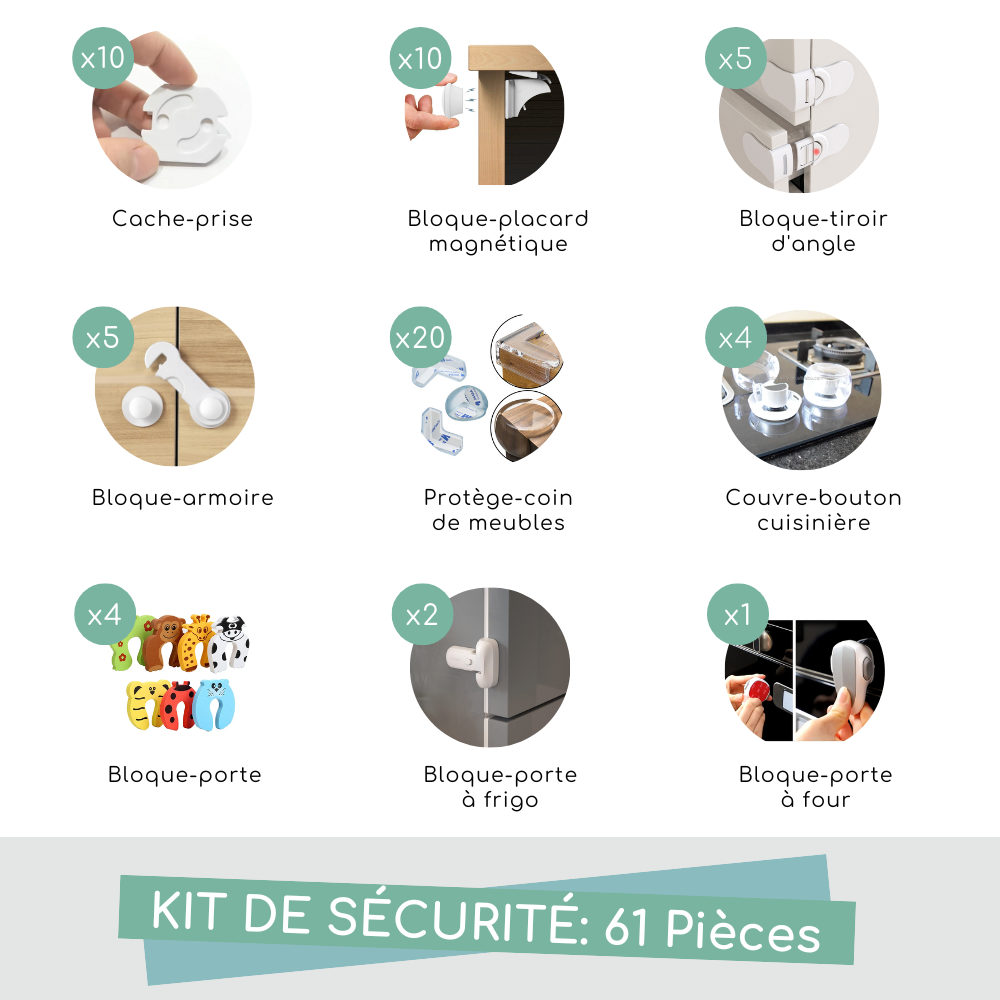 Kit de sécurité (61 Pièces) | Bebesecure™